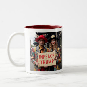 Caneca De Café Em Dois Tons Impeach Trump