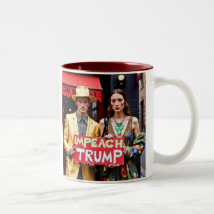 Caneca De Café Em Dois Tons Impeach Trump Resistance Movement