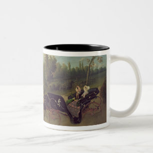 Caneca De Café Em Dois Tons Imperatriz Eugenie e rainha Victoria no