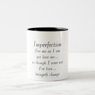 Caneca De Café Em Dois Tons Imperfeição-Veja-me como eu sou