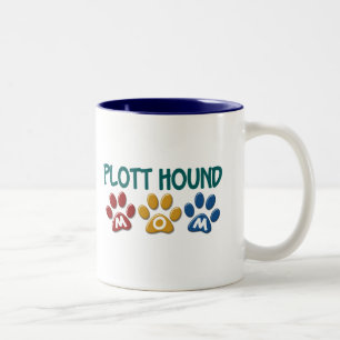 Caneca De Café Em Dois Tons Impressão 1 da pata da mamã do CÃO de PLOTT