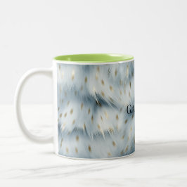Caneca De Café Em Dois Tons Impressão animal Dourada azul