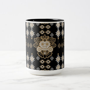 Caneca De Café Em Dois Tons Impressão Azteca Arizona