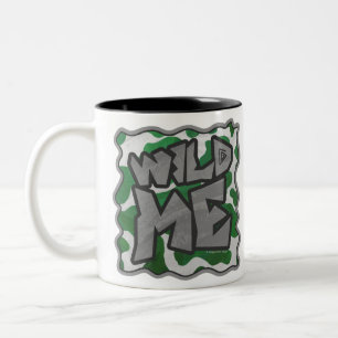 Caneca De Café Em Dois Tons Impressão Branco e Verde-Vaca