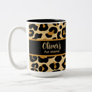 Caneca De Café Em Dois Tons Impressão Clássico de Leopard Personalizado