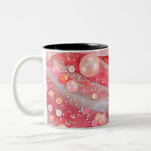 Caneca De Café Em Dois Tons Impressão da pérola de coloração do Pastel