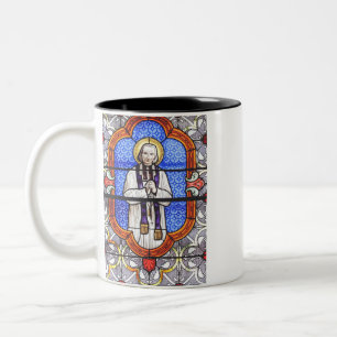 Caneca De Café Em Dois Tons Impressão de Arte Guia da Alma Premium de São João