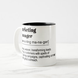 Caneca De Café Em Dois Tons impressão de definição do gerenciador de marketing