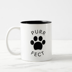 Caneca De Café Em Dois Tons Impressão de Puro Puro de Cat Perfect