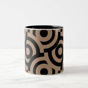 Caneca De Café Em Dois Tons Impressão decorativo do Tecido do do Damasco
