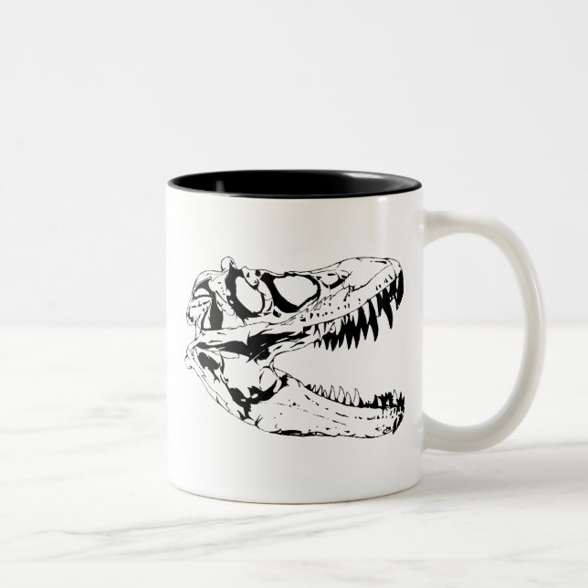 Caneca De Café Em Dois Tons impressão do dinossauro (Direita)
