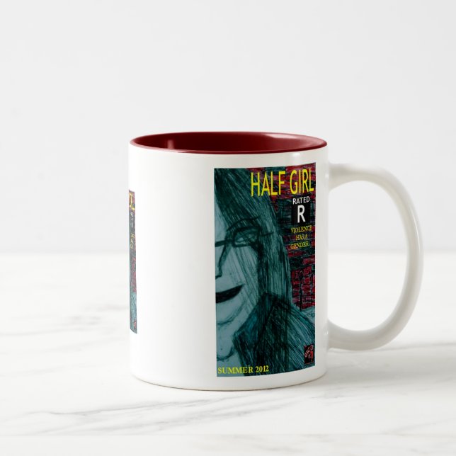 Caneca De Café Em Dois Tons impressão meia menina (Direita)