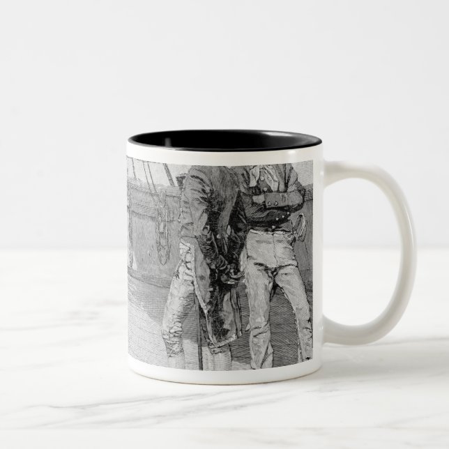 Caneca De Café Em Dois Tons Impressment de marinheiros americanos (Direita)