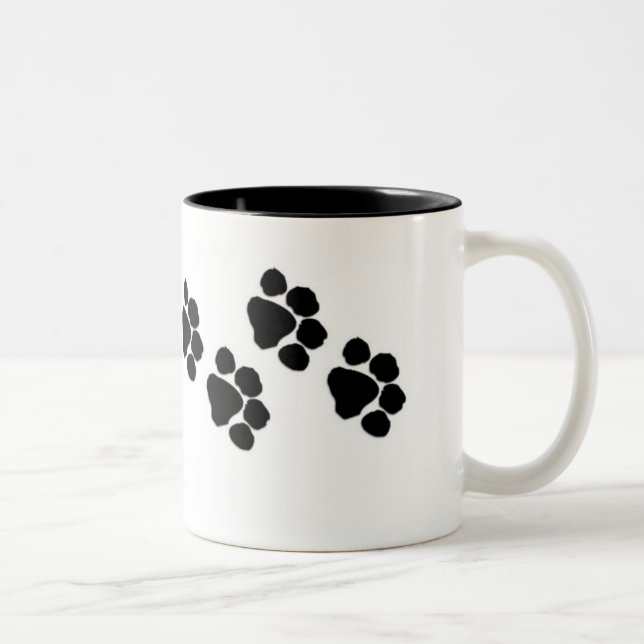 Caneca De Café Em Dois Tons Impressões da pata (Direita)