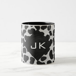 Caneca De Café Em Dois Tons Impressões Dalmacianos, Pretos e Brancos