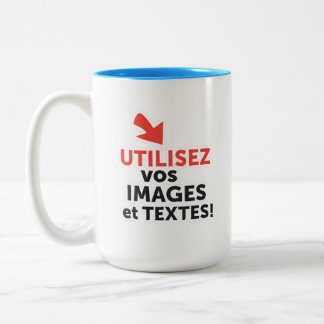 Caneca De Café Em Dois Tons Imprima seus designs online DIY em Português