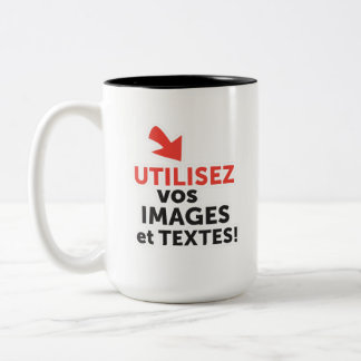 Caneca De Café Em Dois Tons Imprima seus designs online DIY em Português