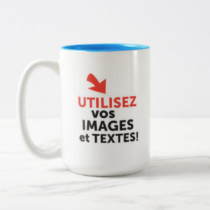 Caneca De Café Em Dois Tons Imprimer vos design en ligne DIY en Français