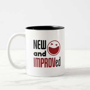 Caneca De Café Em Dois Tons IMPROVed Novo Comediante de Melhoramento da Coméd