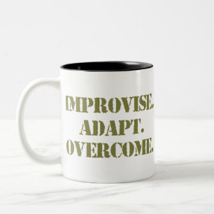Caneca De Café Em Dois Tons improvise adaptam-se superado