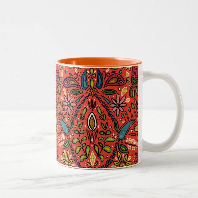 Caneca De Café Em Dois Tons incêndio de aziza (Direita)