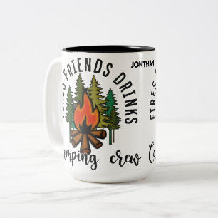 Caneca De Café Em Dois Tons Incêndios, Amigos, Bebidas Ataque À Tripulação
