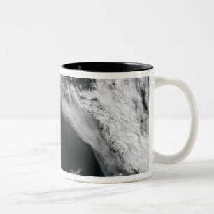 Caneca De Café Em Dois Tons Incinere a pena da erupção do vulcão de Chaiten