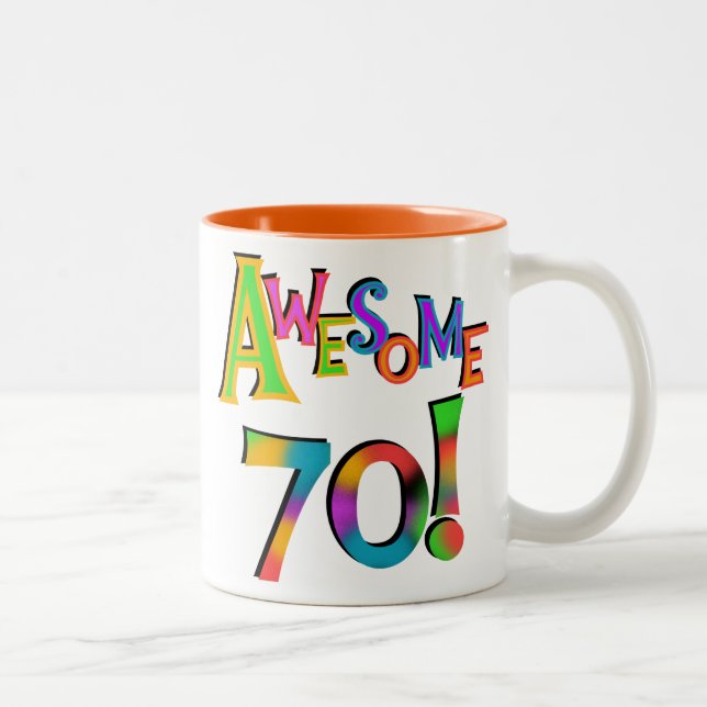 Caneca De Café Em Dois Tons Incrível 70 t-shirts e presentes (Direita)