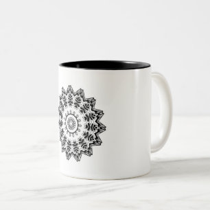Caneca De Café Em Dois Tons Incrível padrão do Oriente Médio ز خ ر ف ه ن د س ي