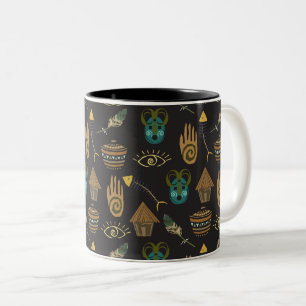 Caneca De Café Em Dois Tons Incrível Padrão Floral