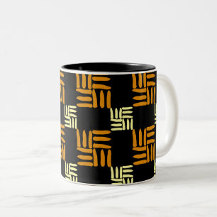 Caneca De Café Em Dois Tons Incrível Padrão Floral