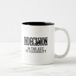 Caneca De Café Em Dois Tons Indecisão