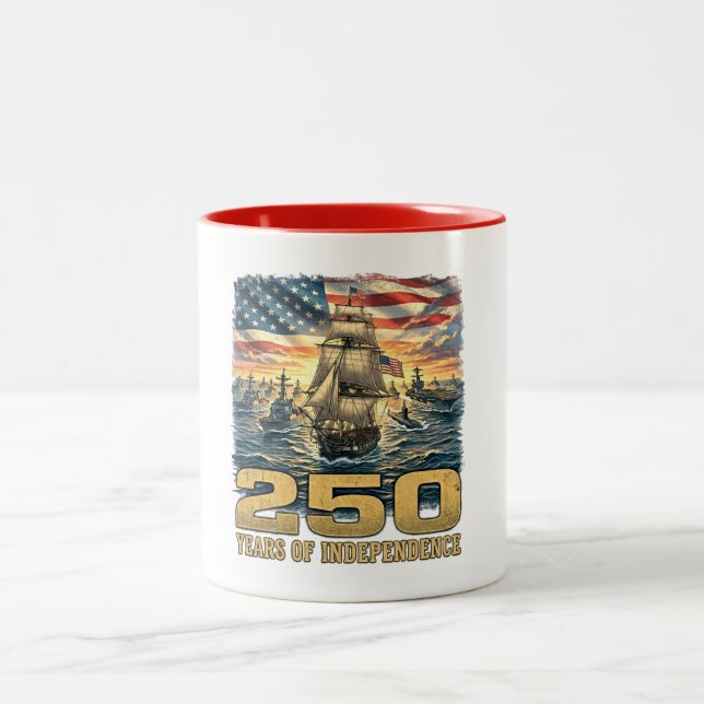 Caneca De Café Em Dois Tons Independence day Coffee mug (Centro)