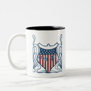 Caneca De Café Em Dois Tons Independência Dia 4 de julho Proteção contra Estre