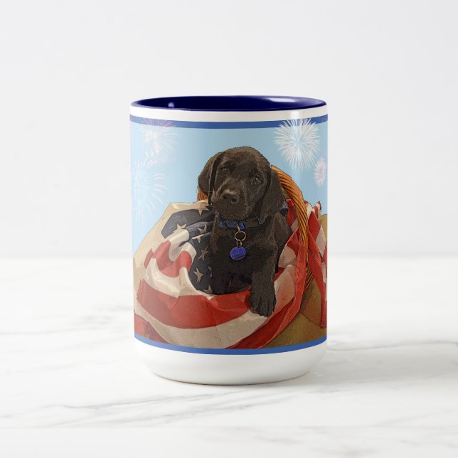 Caneca De Café Em Dois Tons Independência do americano de Mug~ (Centro)