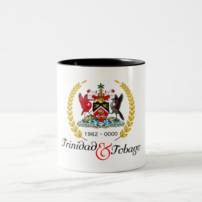Caneca De Café Em Dois Tons Independência Dourada de Trinidad e Tobago (Centro)