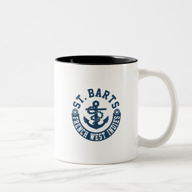 Caneca De Café Em Dois Tons Índias Ocidentais do francês de St Barts (Direita)