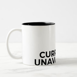 Caneca De Café Em Dois Tons Indisponível no Momento Engraçado Minimalista Sarc