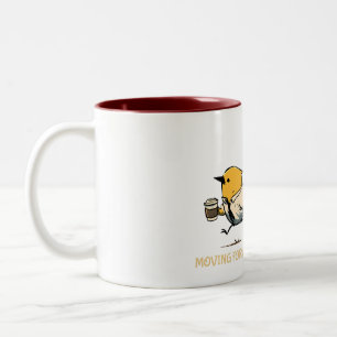 Caneca De Café Em Dois Tons Indo para Frente por Hábito Humor de Pássaro
