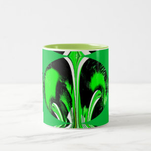 Caneca De Café Em Dois Tons Indo para o Verde