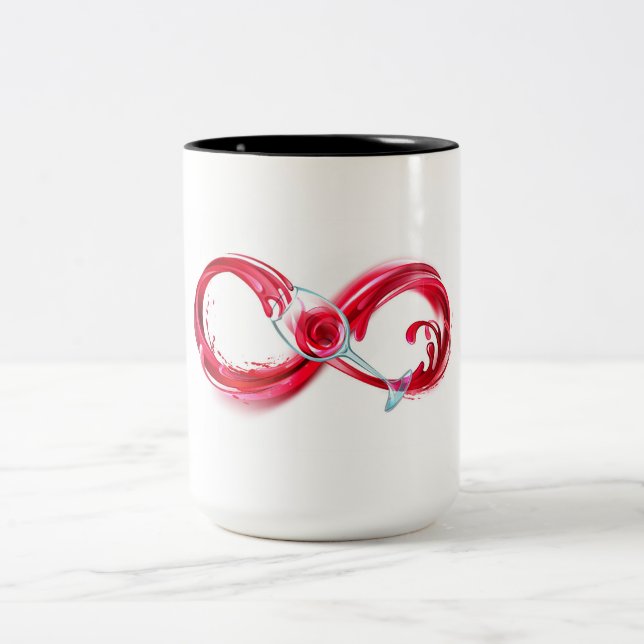 Caneca De Café Em Dois Tons Infinity with Red Wine (Centro)