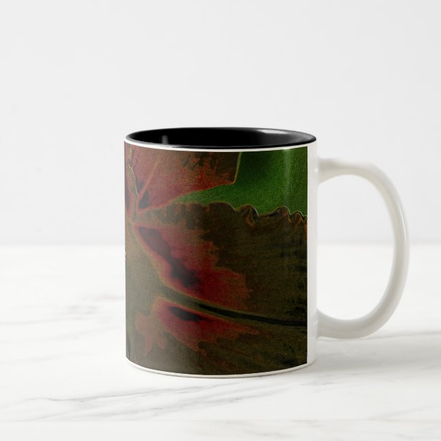 Caneca De Café Em Dois Tons Inflorescência de Allium aflat unense (Direita)