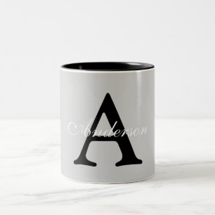 Caneca De Café Em Dois Tons Informações gerais sobre o Monograma Silver do Nom
