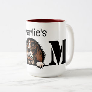 Caneca De Café Em Dois Tons Inglês Springer Spaniel Personalizado Mãe Mug