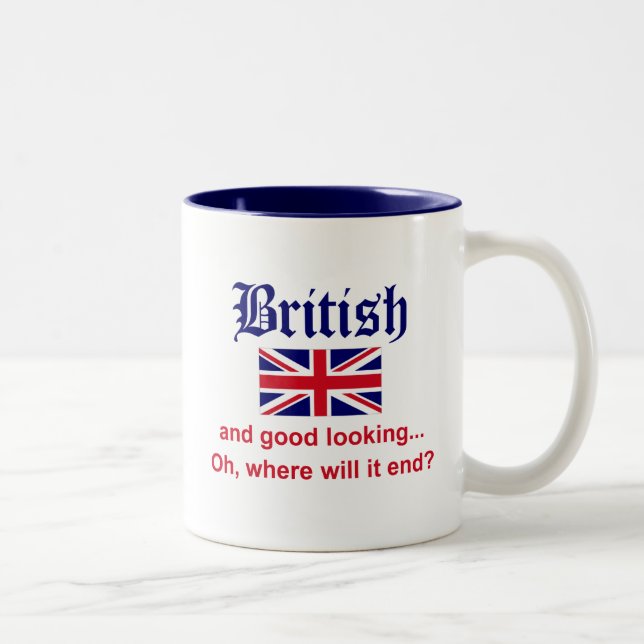 Caneca De Café Em Dois Tons Ingleses bonitos (Direita)