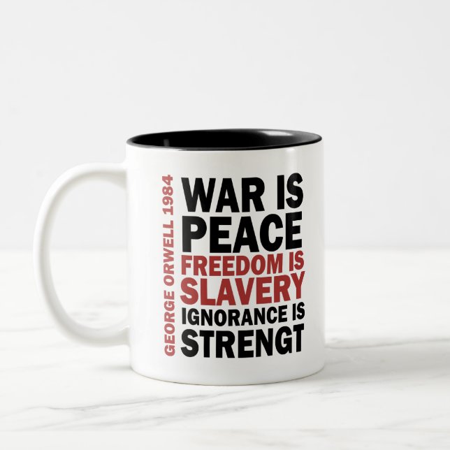 Caneca De Café Em Dois Tons Ingsoc - George Orwell (Esquerda)