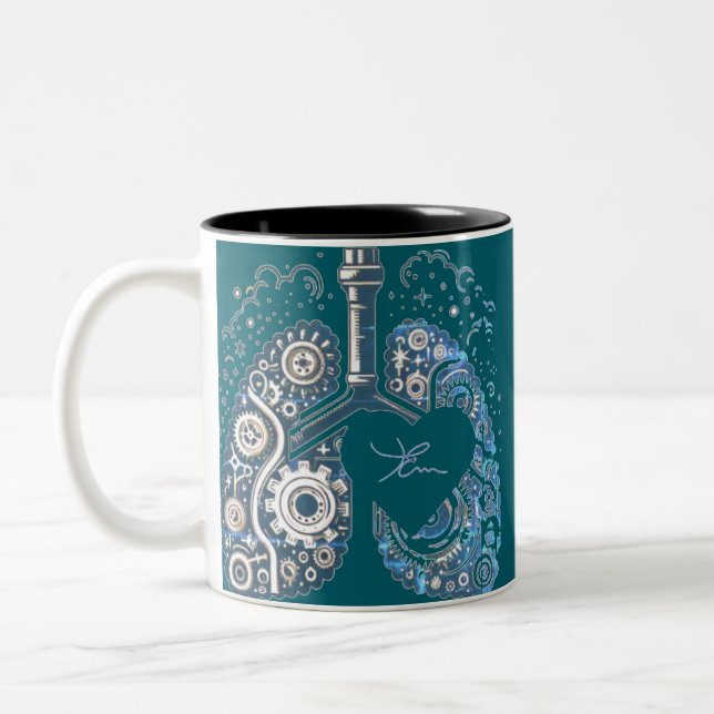 Caneca De Café Em Dois Tons Inhalo de coeur (Esquerda)