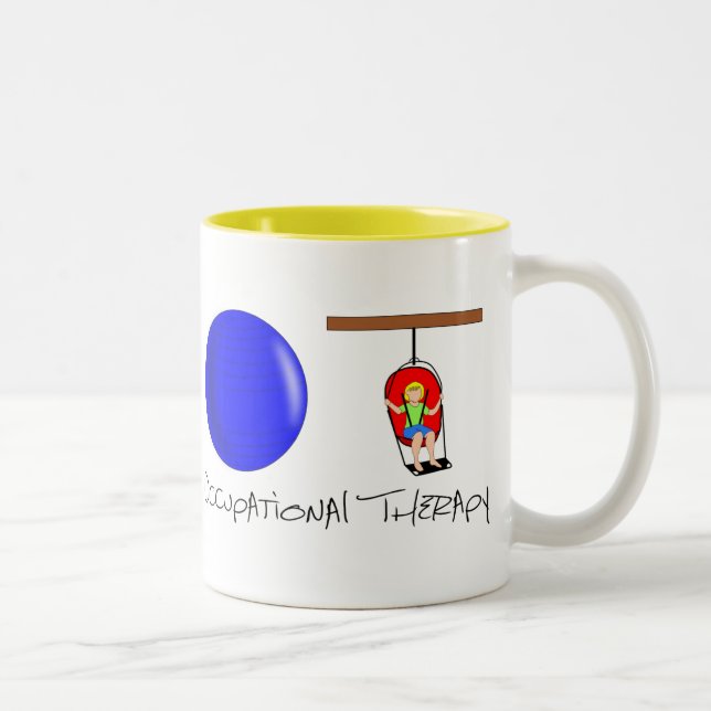 Caneca De Café Em Dois Tons Iniciais de OT (Direita)
