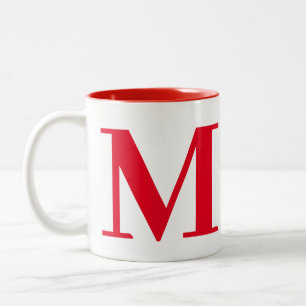 Caneca De Café Em Dois Tons Iniciais Vermelhos do Office - Mug de Café Oferta