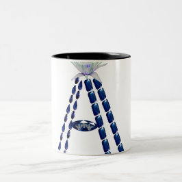 Caneca De Café Em Dois Tons Inicial A